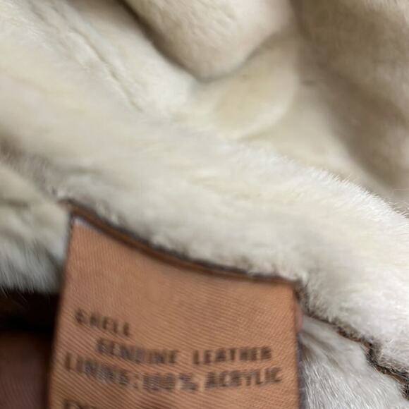 UGG AUSTRALIA LEATHER SHERLING COAT SIZE XS - Picture 6 of 8